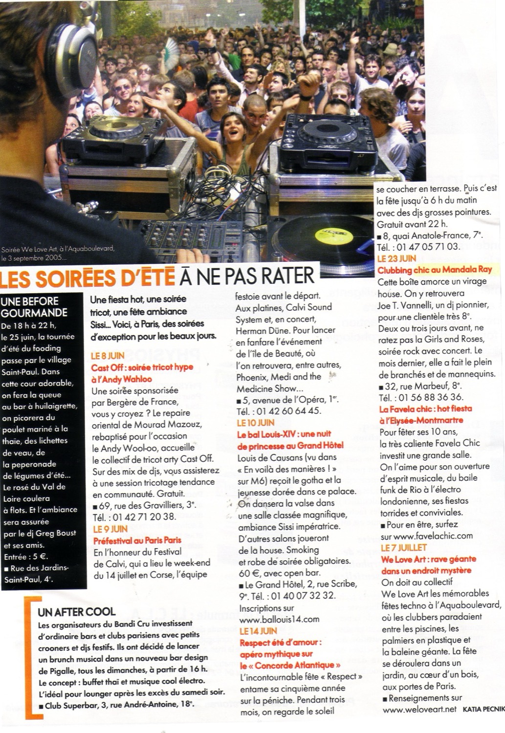Article du magazine Elle sur Don't Tell My Booker et Cyril Peret, page 2
