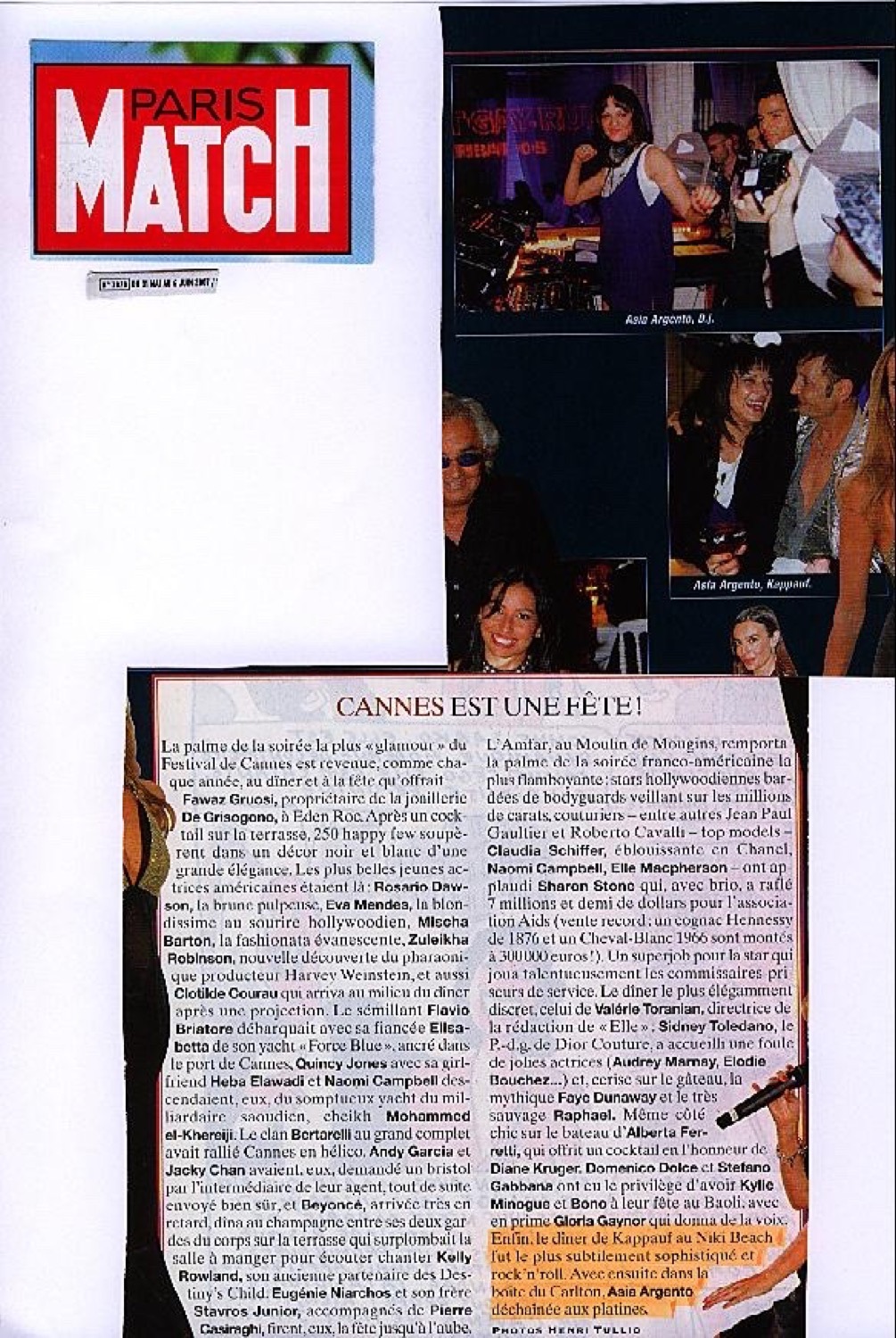 Article du magazine Paris Match sur Don't Tell My Booker et Cyril Peret, page 1