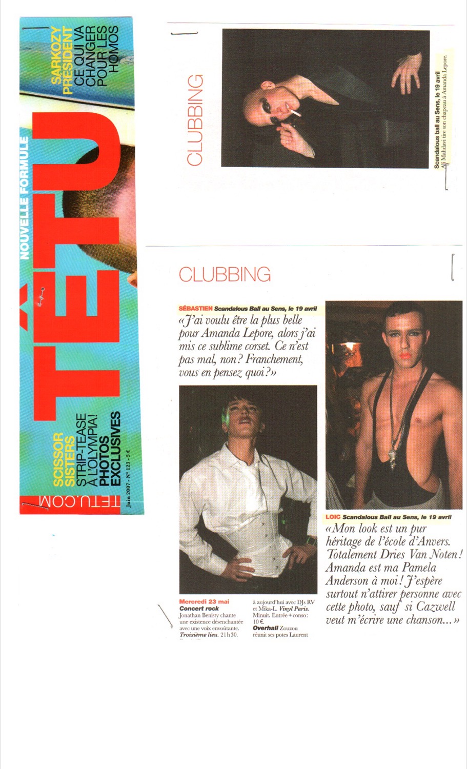 Article du magazine Têtu sur Don't Tell My Booker et Cyril Peret, page 2