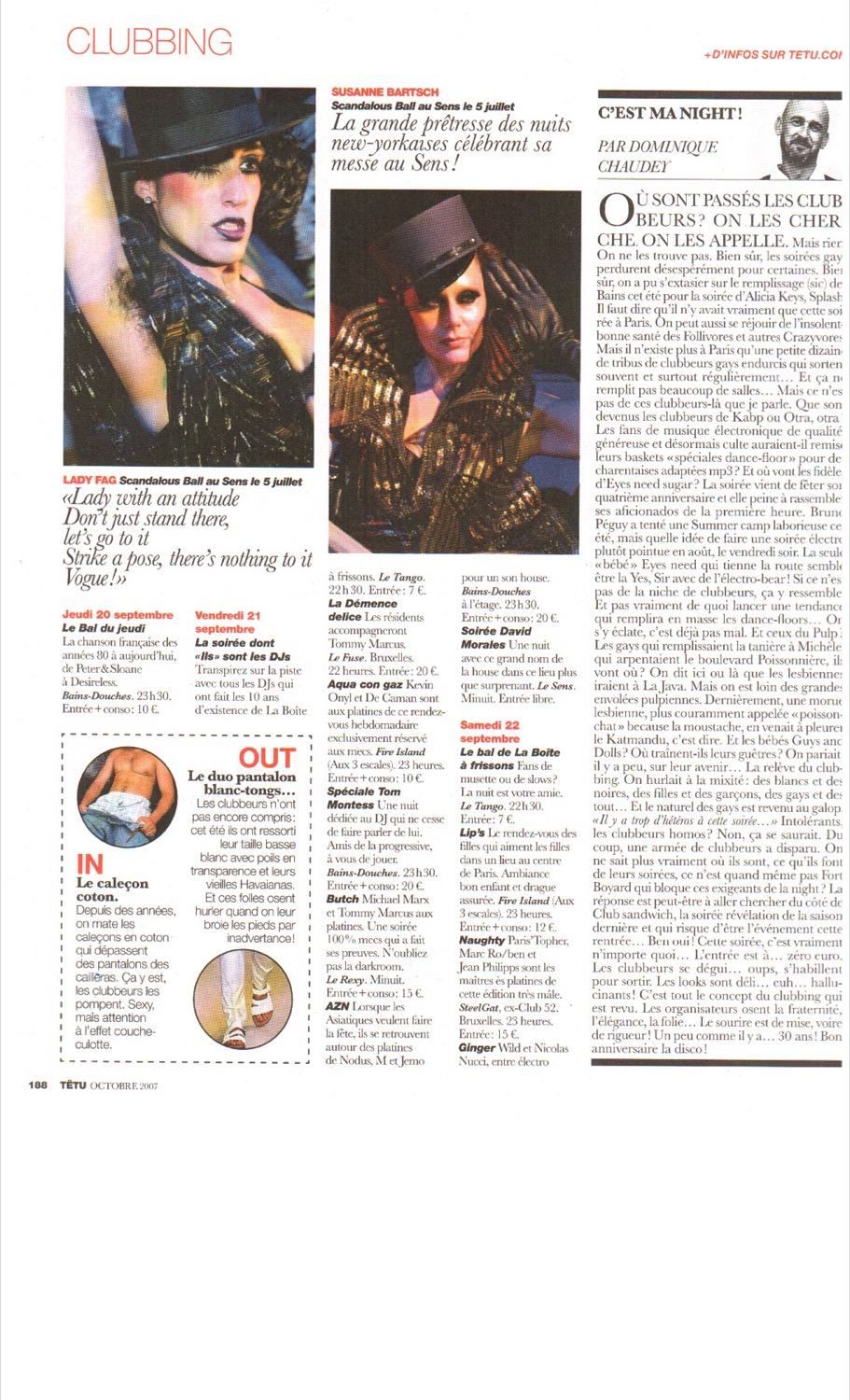 Article du magazine Têtu sur Don't Tell My Booker et Cyril Peret, page 3